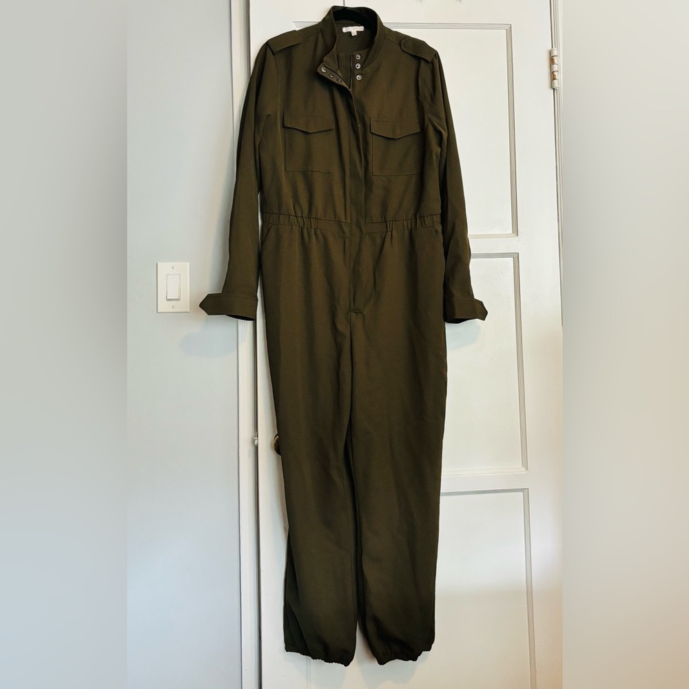 Anthropologie Army Green Women's Jumpsuit